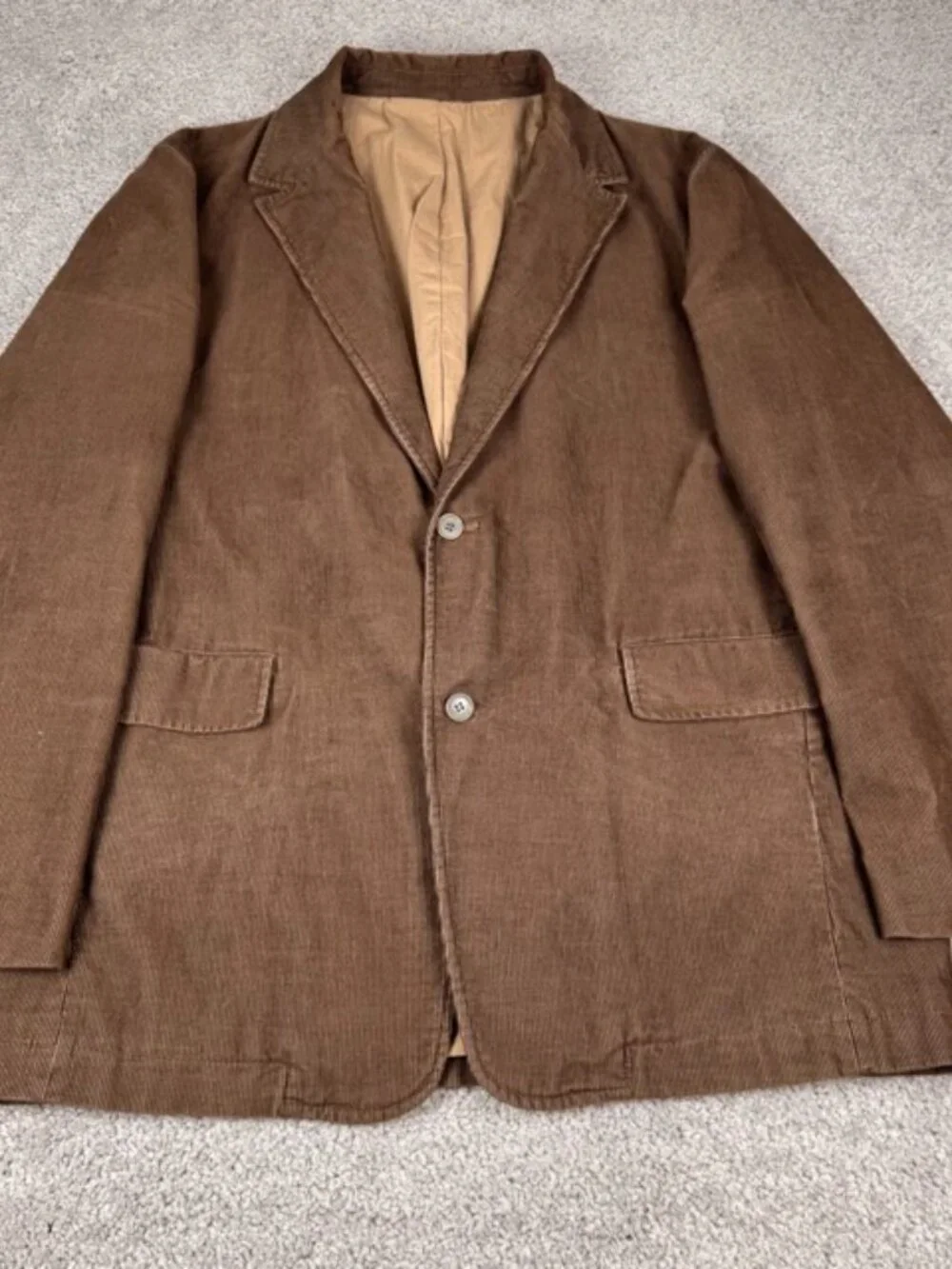 Vintage J Crew Cord Blazer Men's XL Brown Corduroy Sport Coat Jacket 65760